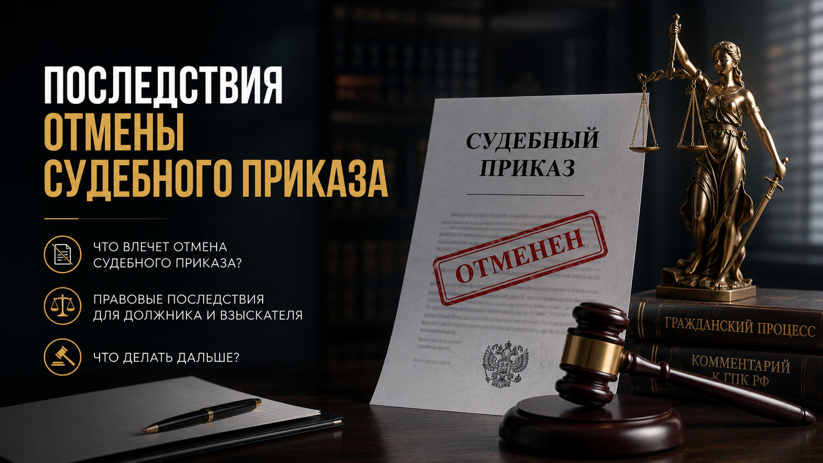Последствия отмены судебного приказа
